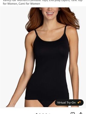 Vanity Fair White Seamless Cami Tank Top